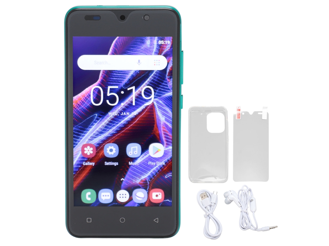 Smartphone Android 12 Tela 5.0 Polegadas 4gb Ram 32gb Rom Dual Sim Bivolt Com Reconhecimento Facial Verde