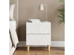 Vidaxl Mesa-de-cabeceira Branco Brilhante 43 X 34,5 X 48 Cm