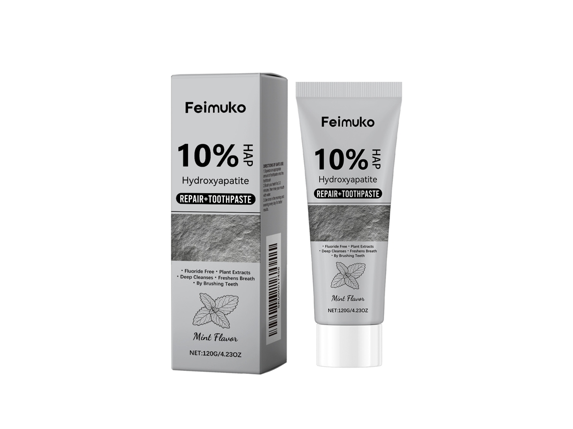 Pasta De Dentes Feimuko Mint Clareadora Remove Manchas Refresca Hálito Protege Esmalte