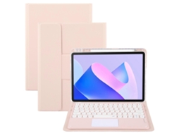 Teclado Bluetooth Com Botões Redondos, Suporte Giratório E Capa De Couro Com Touchpad Para Huawei Matepad 11 2023/2021.