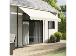 Vidaxl Tecido De Substituição Para Sanefa De Toldo 280x20 Cm Riscas Creme