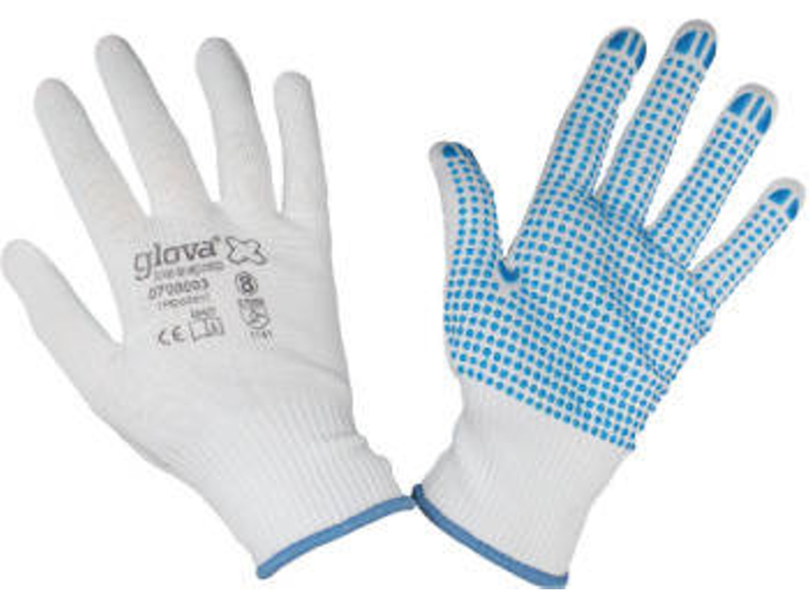 Luva CHEMITOOL SAFETY Nylon Branco Sem Costuras