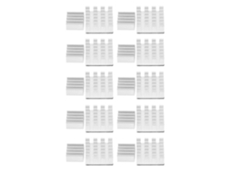 10 Conjuntos Dissipadores de Calor de Alumínio Pequeno/grande com Adesivo para Raspberry Pi 2/3/4b