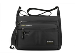 (preta) Bolsa De Ombro Masculina Casual, Simples E Moderna, Bolsa Transversal Para Viagens, Grande Capacidade