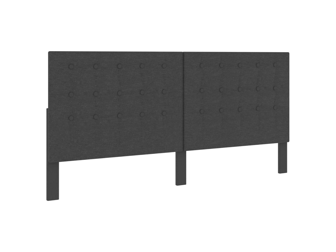 Vidaxl Cabeceira De Cama Acolchoada 200x200 Cm Tecido Cinzento-escuro