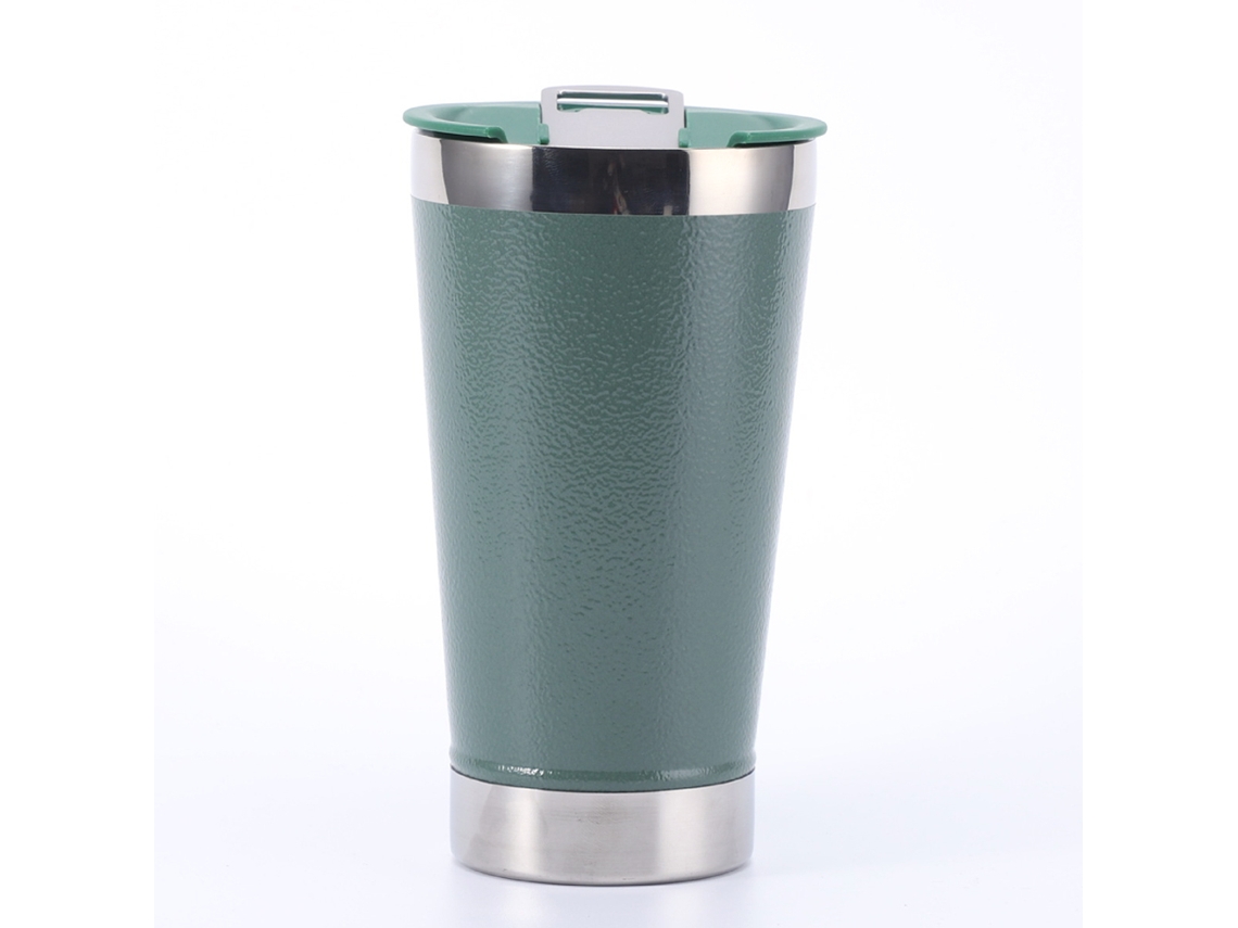 Ferramenta Copo de Cerveja com Saca-Rolhas Caneca Térmica Aço Inoxidável Verde Martelo 20 Onças Abridor Garrafas Cane UISAVE
