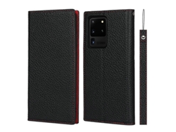 Capa De Couro De Lichia Para Samsung Galaxy S20 Ultra (laranja)