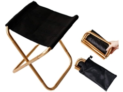 Cadeira dobrável portátil golden mini com bolsa, banquinho ultraleve para praia, pesca e camping | AQUAFORGE | AQUAFORGE