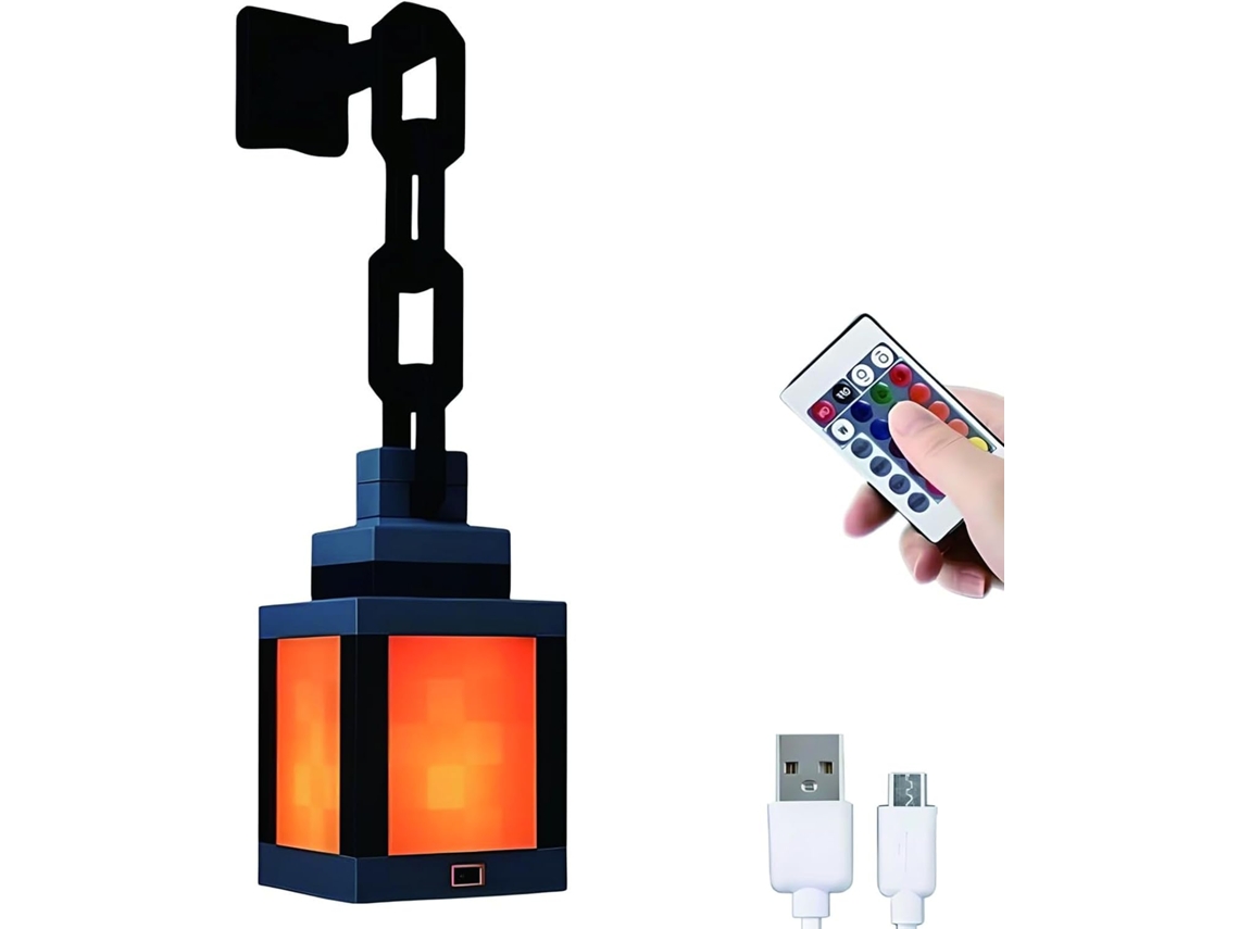 Luminária Noturna Rgb Pixelada 3d Lâmpada Led Para Criar Ambientes