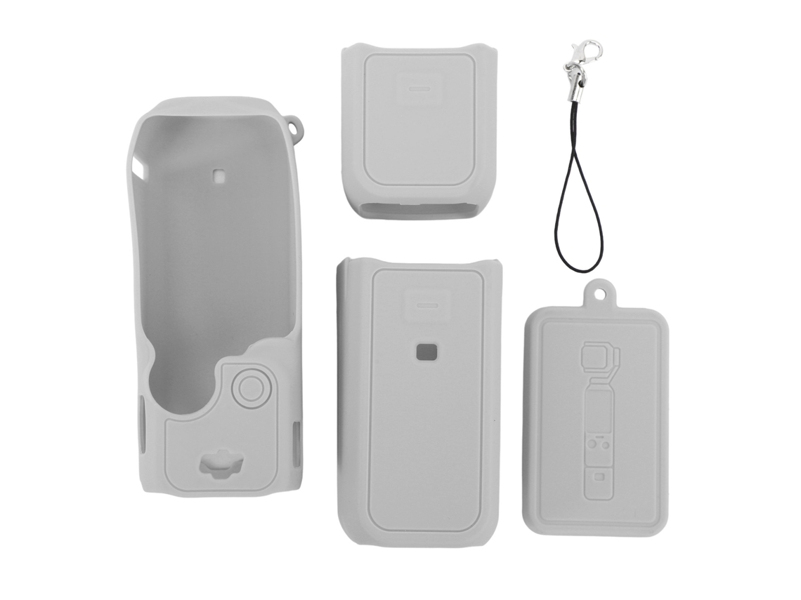 Funda De Silicona Para Cámara Deportiva Osmo Pocket 3 Antihuellas Antipolvo Funda Protectora Suave Gris