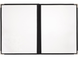 Capa Transparente Em Pvc Para Cardápio Fomiyes, Fichário Com Argolas, 2 Páginas, 4 Lados, Cantos Arredondados, Durável E