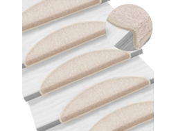 Tapetes De Escada 15 Peças 56x17x3 Cm Cinza-claro Semicircular
