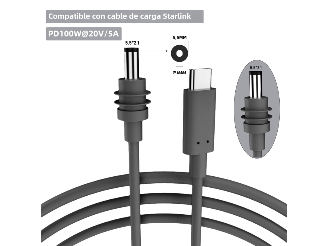 Para Starlink Space X Mini Usb C Para Cabo D 2/3/5 M À Prova Dágua, Proteção Contra Sobrecarga E Curto Circuito Spx Mini Tipo C Para Cabo Dc Vayotoy