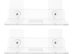Mikikit Conjunto De 2-prateleiras Parede Em Acrílico, Suporte Para Shampoo E Condicionador, Ideal Para Cozinha