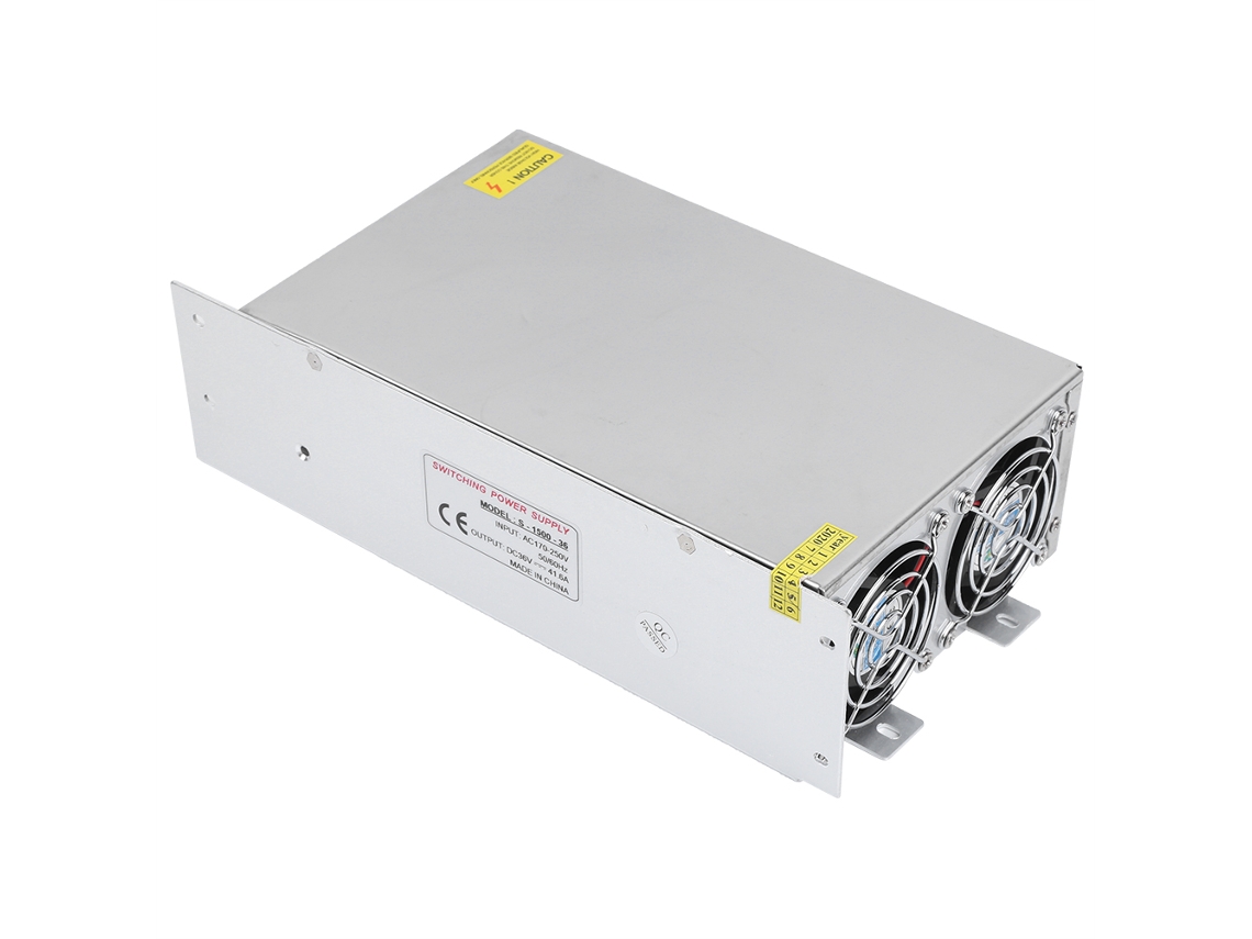 Adaptador de fonte de alimentação de interruptor de liga de alumínio para tiras de LED e impressoras 3D, 36 V DC (1500 W)