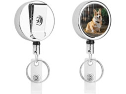 Porta Crachá Retrátil De Metal Com Clipe Para, Portátil, Em Nylon, Com Cordão De Aço Inoxidável, 67, 8cm, Para