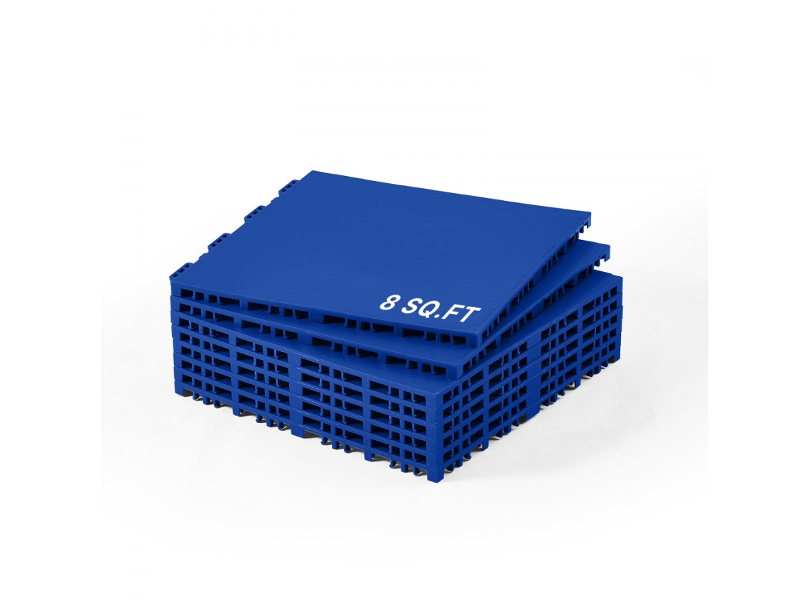 Conjunto De Pisos Modulares Em Pp Azul Para Hóquei E Ginásio Tekmaquinas