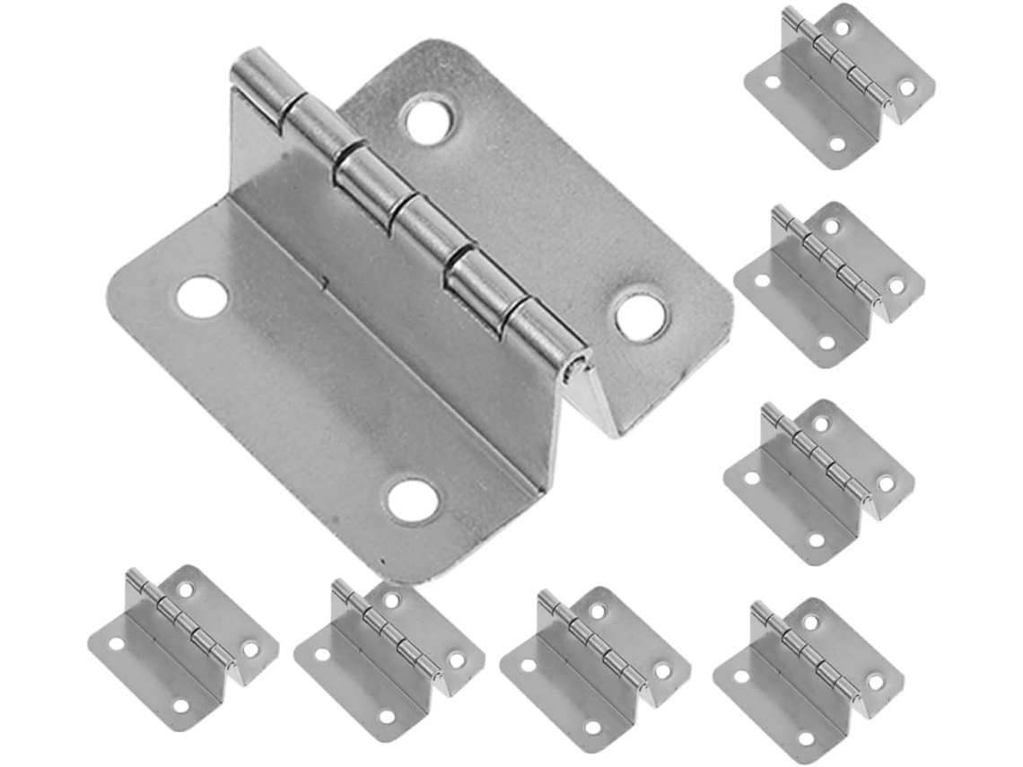 Dobradiças De Aço Inoxidável Para Armário, Modelo Bi-fold, 8 Peças,