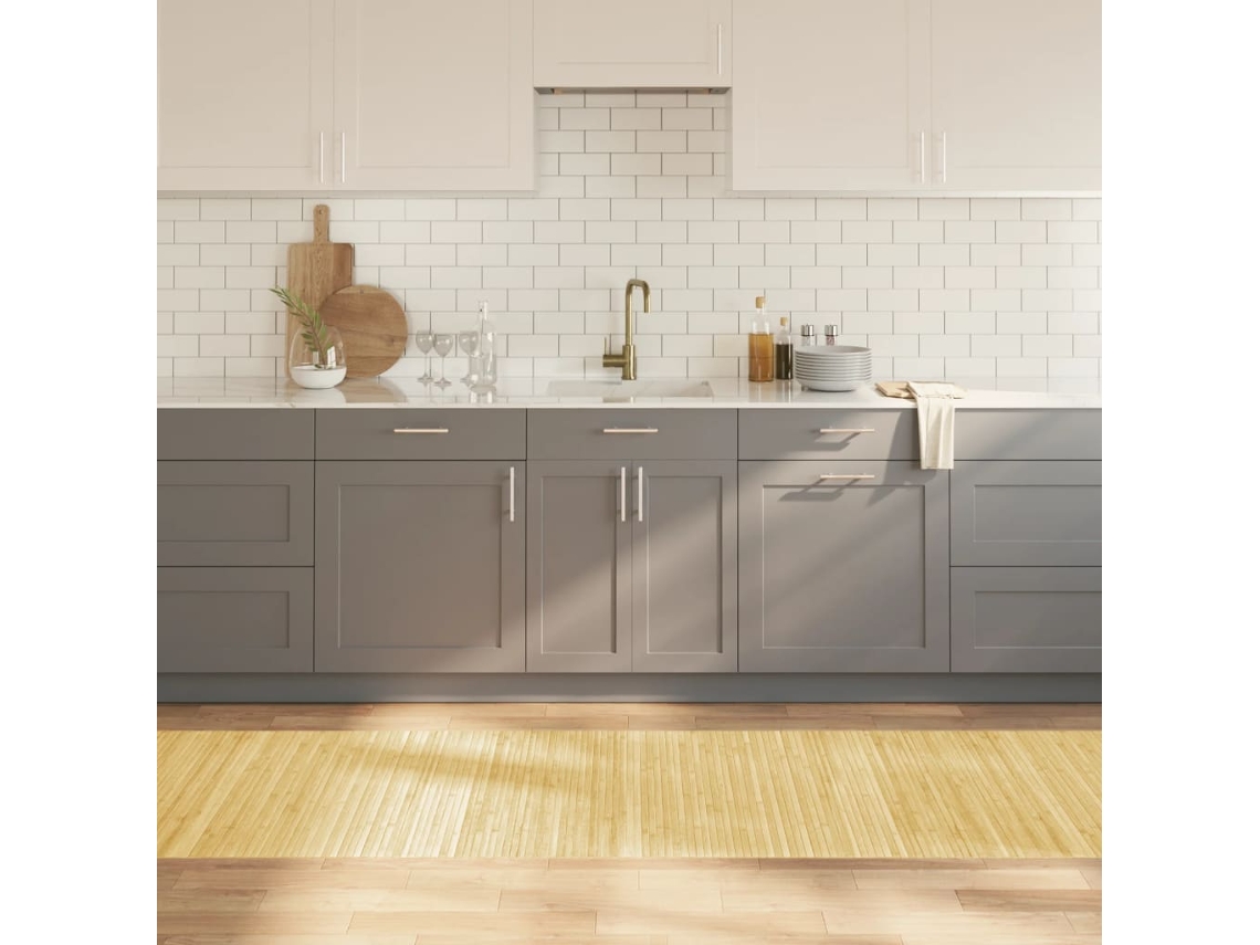 Vidaxl Tapete Retangular 80x500 Cm Bambu Cor Natural Clara