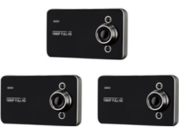 Kit com 3 Câmeras Veiculares Dvr de 2,2 Polegadas com Gravação Full Hd 1080p SFUSHOS