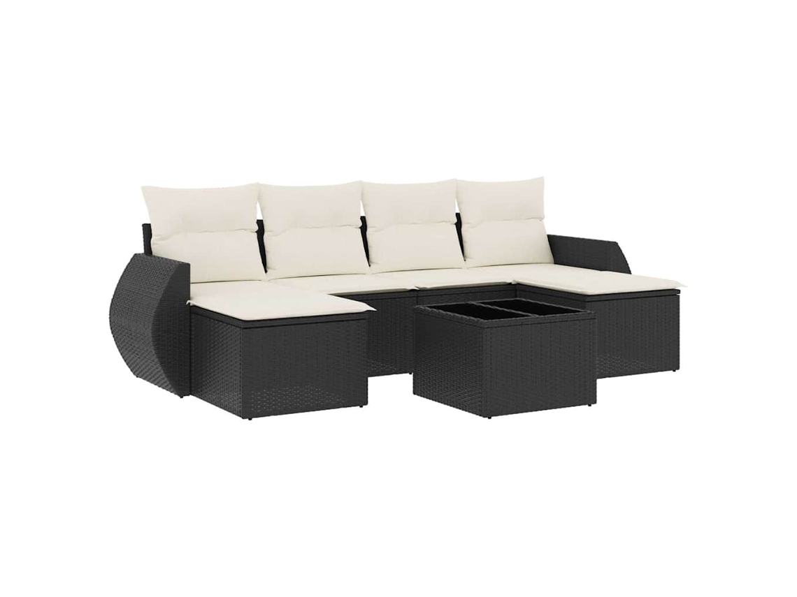 Garden Sofa Set, Garden Sofa Sets Vidaxl Preto Rattan / Vime (n/a)