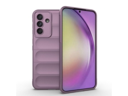 Capa Halinuia Para Samsung Galaxy A56 5g Magic Shield Tpu Flanela Roxa (proteção Integral, Interior Em Flanela)