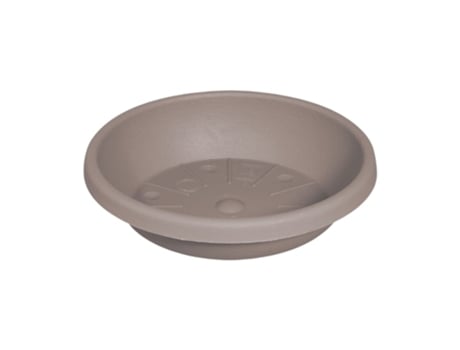 Porta-copos cilíndrico taupe 53 cm em plástico geli durável