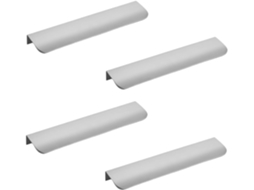 Conjunto De 4 Puxadores Invisíveis Para Portas Armário, Com Borda Curva E Extensão Ideal Para Portas De Armários