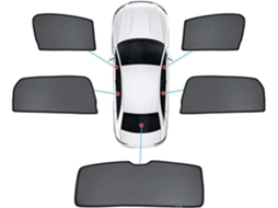 Tapete Automotivo para Janelas Dianteiras e Traseiras de Carro Proteção Proteção Proteção Fácil de Instalar