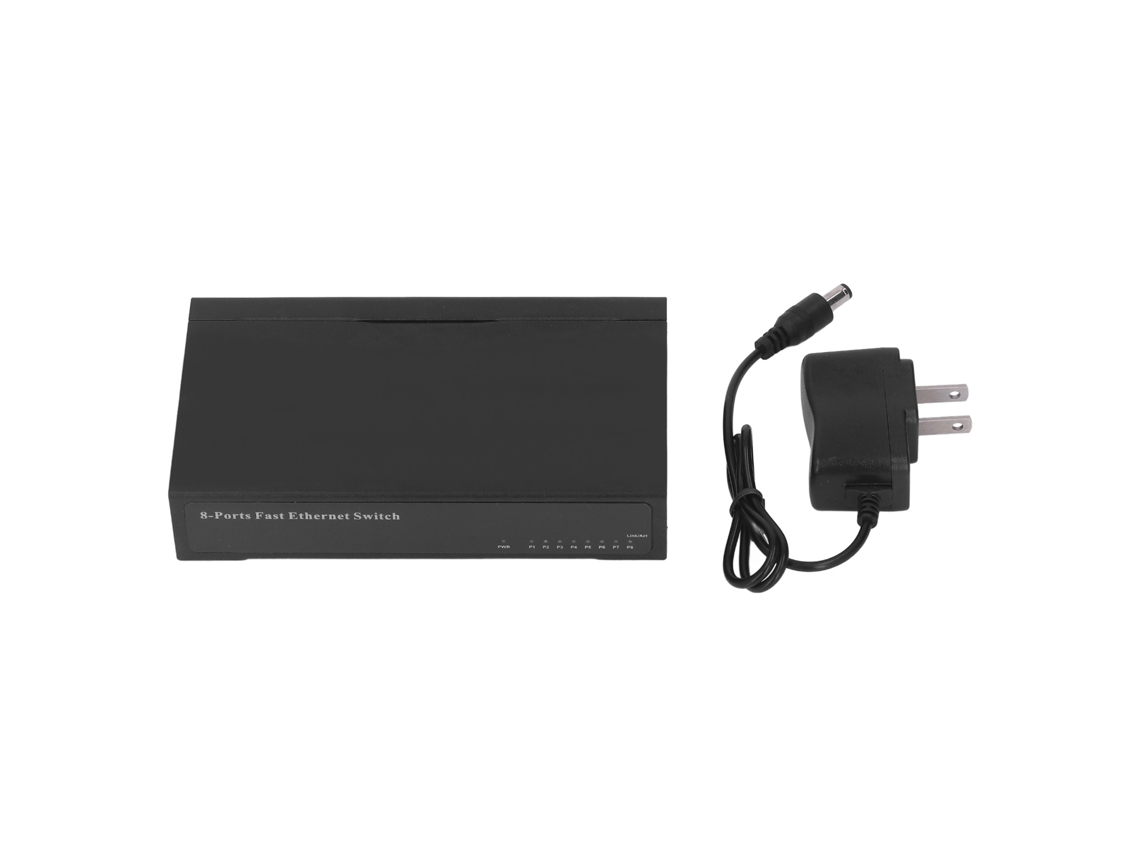 Switch Ethernet Adaptativo De 8 Portas Plug And Play Splitter De Rede Operação Silenciosa