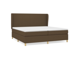 Box Spring Bed, Box Spring Beds Vidaxl Marrom Tecido (200 X 200 Cm)