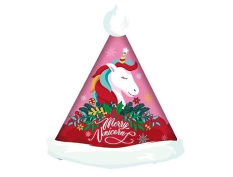 Zaska 37 Cm Unicorn Santa Claus Hat Colorido