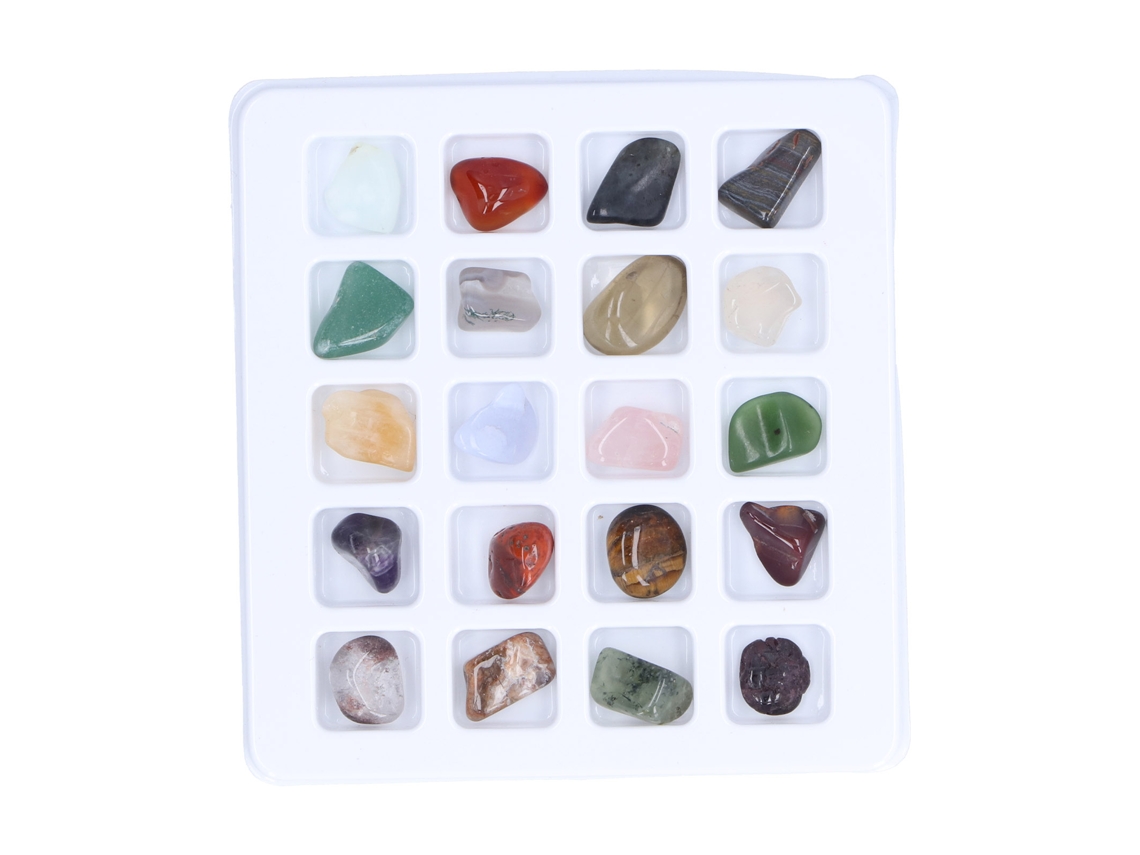 Laxiscreed Conjunto De 20 Pedras De Cristal Coloridas Para Meditação E Feng Shui