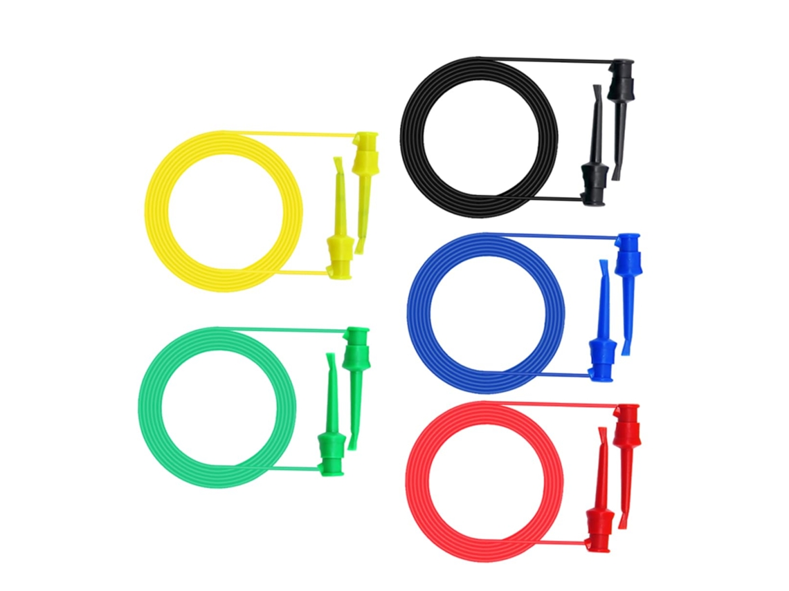 Kit De Multímetro De 5 Peças Com Gancho Para Teste Elétrico E Cabo De Silicone.