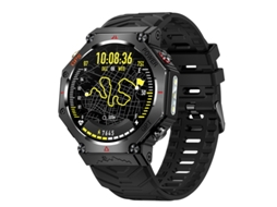 Smartwatch Kc91 1,39" Tft Gps Rastreamento De Rotas Mostrador Ai Gpt 3atm Lanterna À Prova D'água (preto)