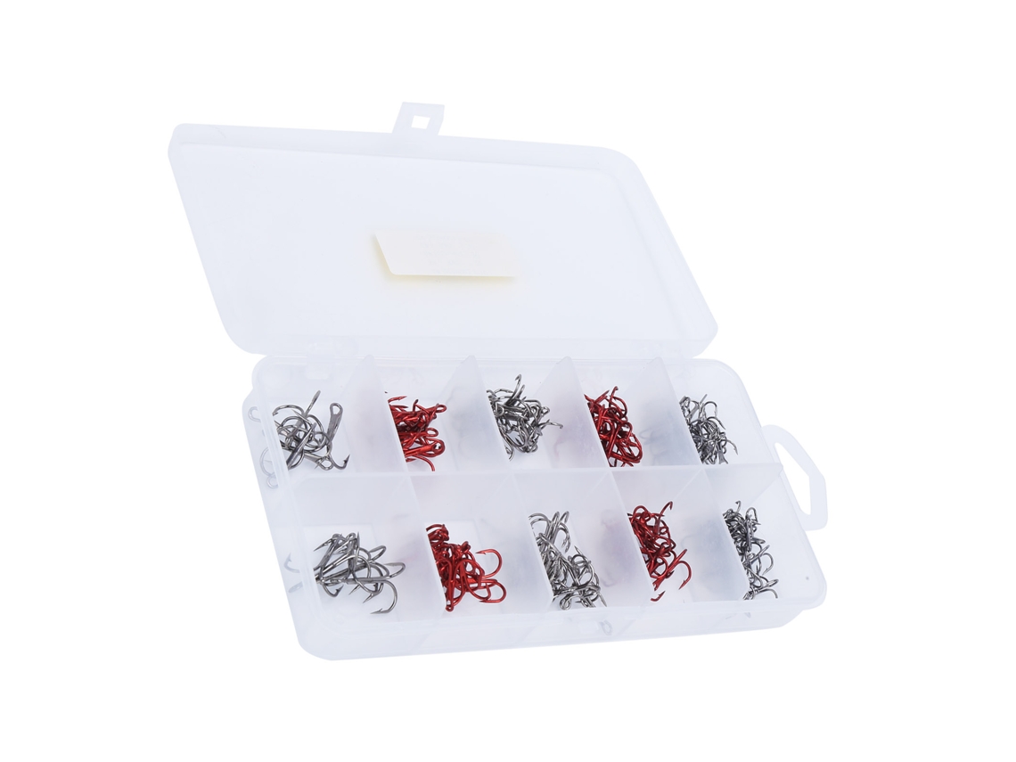 Conjunto de Anzóis Triplos de Aço Carbono Profissional