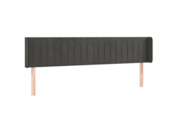 Headboard, Headboards Vidaxl Cinzeto Veludo (183 X 16 X 78/88 Cm)