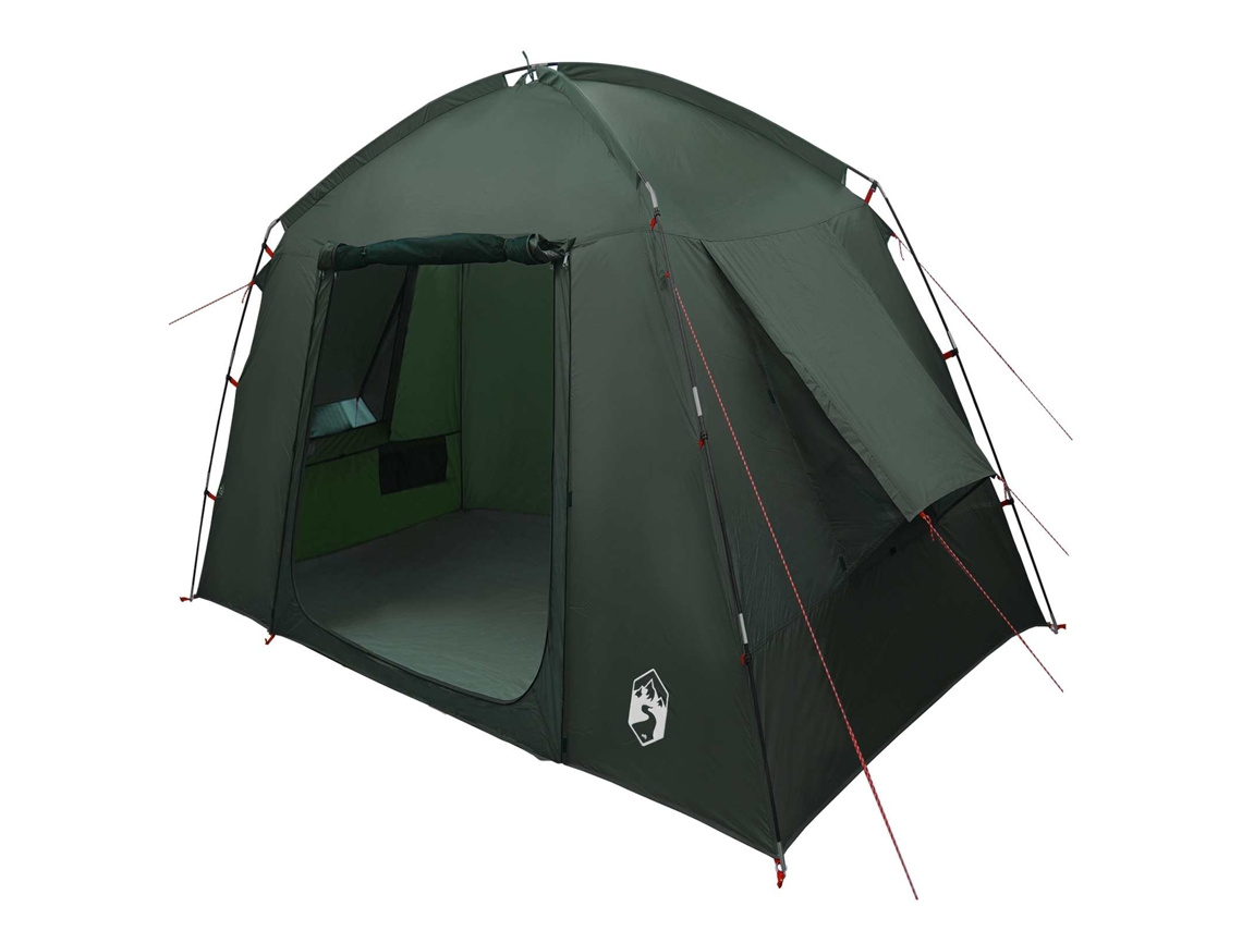 Conjunto 1 Barraca De Cabana Ao Ar Livre Vidaxl Verde Poliéster (210 X 210 X 138 Cm)