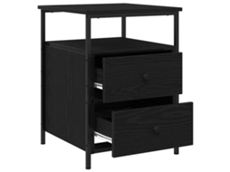 Conjunto de Armário de Cabeceira 2 Pcs Carvalho Preto 34x35,5x50 cm MAISON EXCLUSIVE