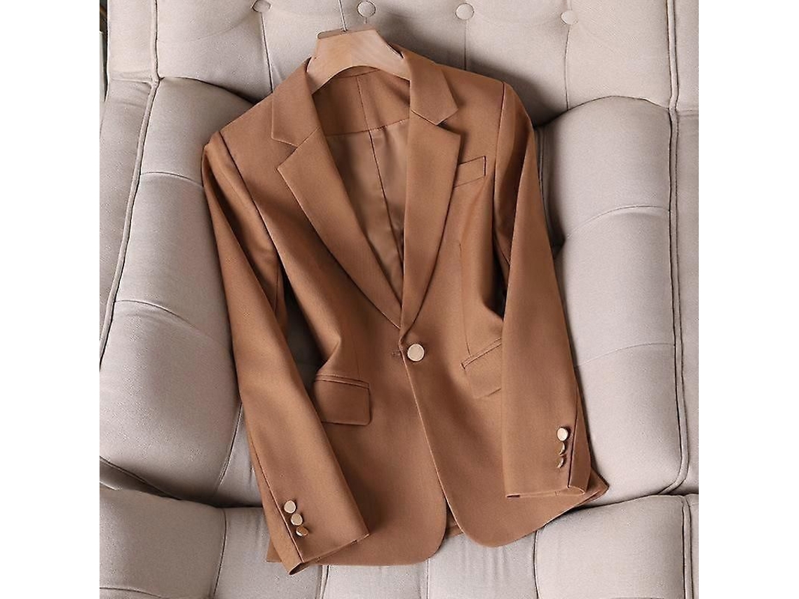 Chaqueta De Traje Para Mujer Estilo Profesional De Otoño E Invierno Talla 2xl Kaki 2xl Caqui