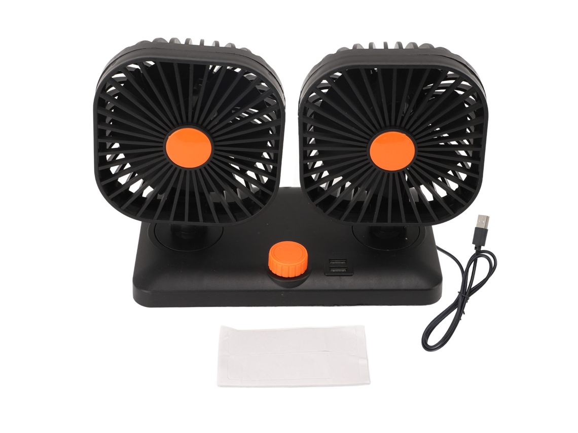 Ventilador de Carro Dual Head Usb 12v 24v S/MARCA