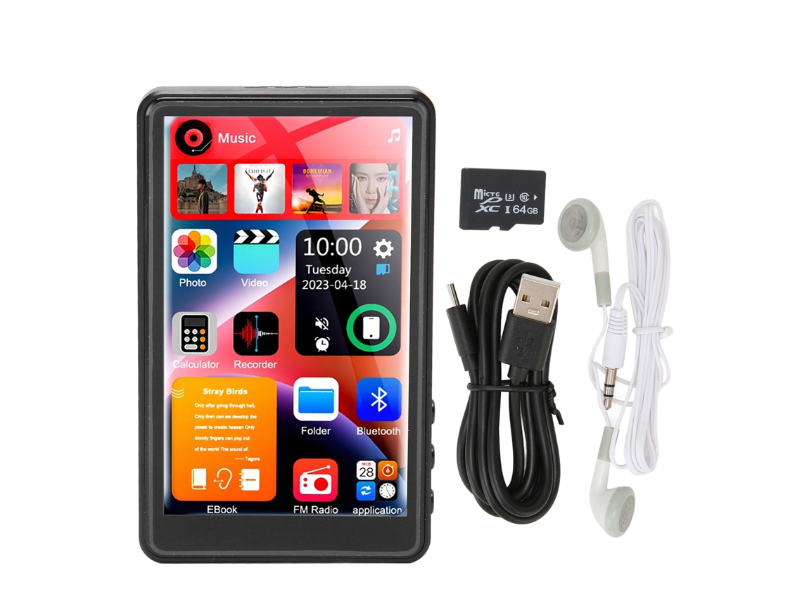 Leitor Mp3/mp4 Bluetooth Yizhood X20 4.0inch Memória Integrada De 16g (64g Tf Preto)