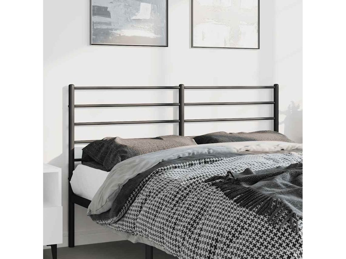 Cabecero de metal negro de 135 cm