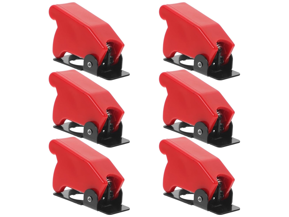 Conjunto De 6 Capas Para Interruptores Basculantes, Em Plástico Impermeável E Ferro.