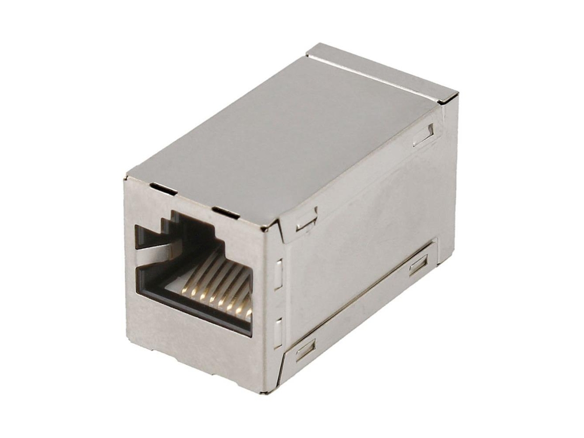 Ficha Adaptador Rj45 Cat6 8p8c Fêmea / Fêmea Metálica DIV