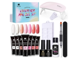 Conjunto De Gel Para Extensão De Unhas, Gel Fortalecedor, Lâmpada Uv/led, Secador De Unhas Ly Ebike