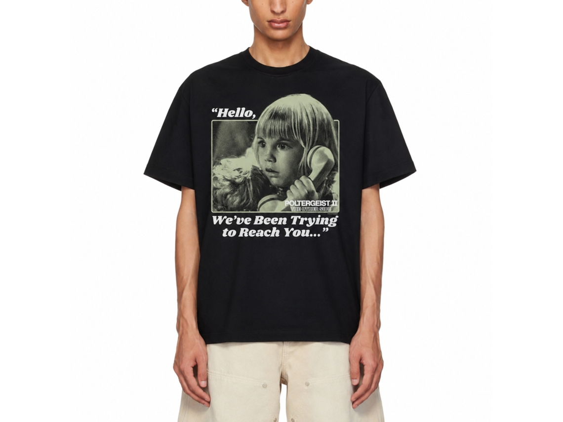 Rockinstone Poltergeist Movie Trying To Reach You Black Adult T-shirt Size:l