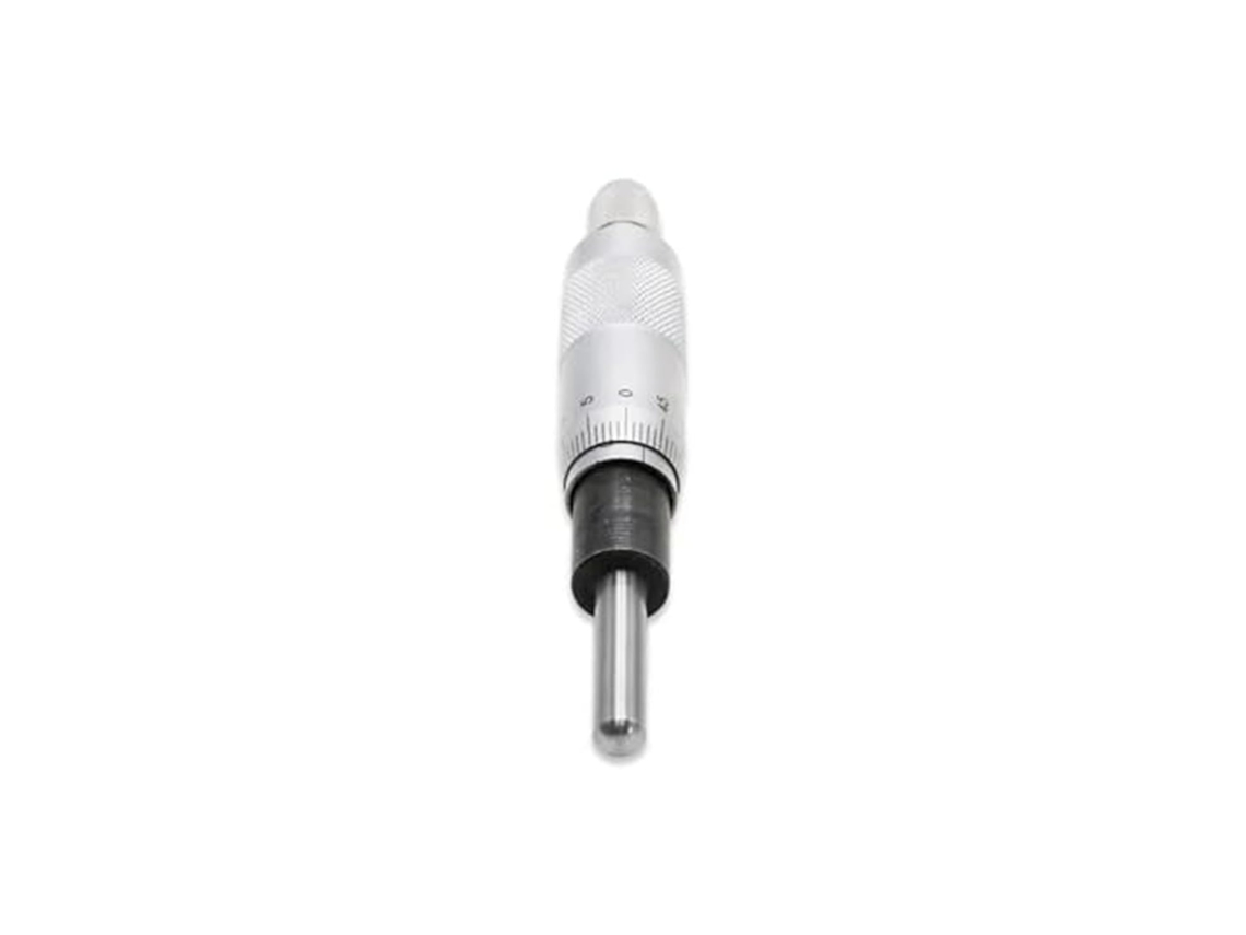 Cabeça Micrométrica Plana Prateada Com Ponta De Agulha, 0-25 Mm, 0,01