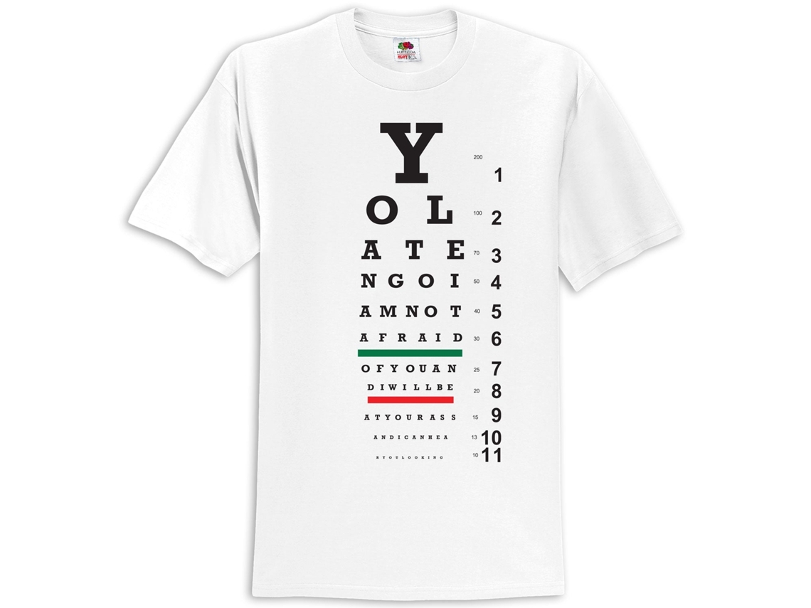 Yo La Tengo Eye Chart T shirt ROCKINSTONE Unisex Adults Best Sellers Size:m