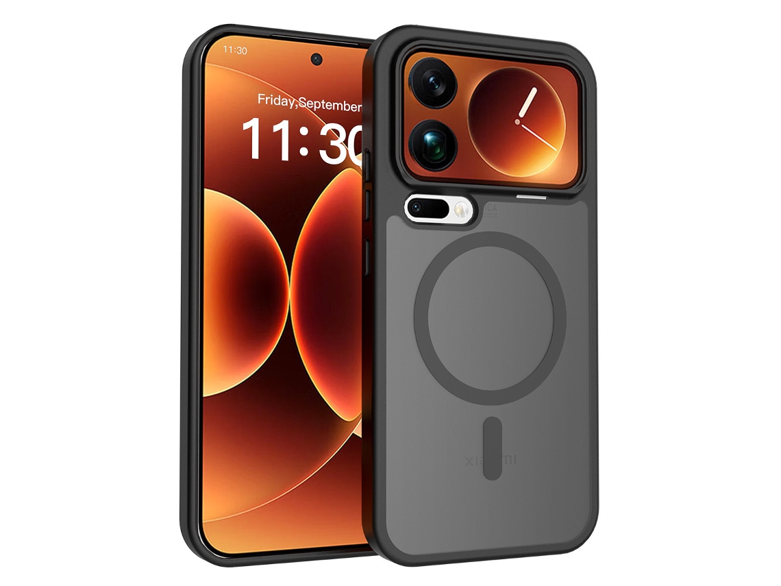 Capa Fosca Para Celular, Com Toque Agradável, Magnética E Anti-queda, Oferecendo Proteção Completa.preto, Xiaomi 15t